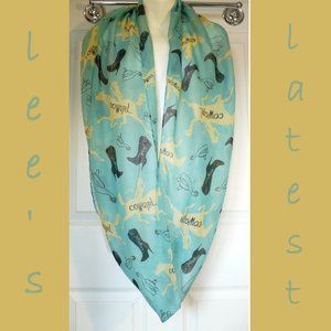 Fun Circle Scarf Western Cowgirl Horses New